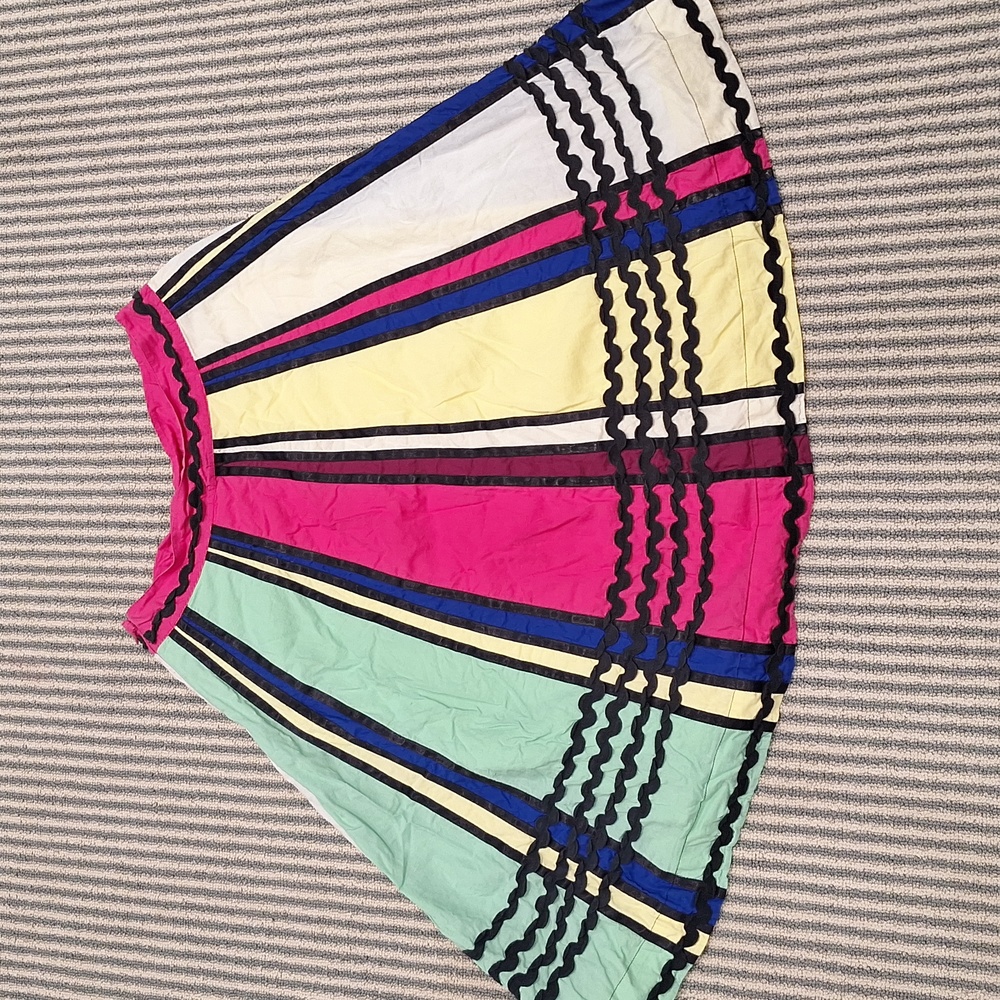 Anthropologie Vintage Odille Colorful Cotton Skirt